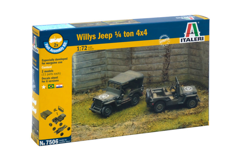 Italeri Willys Jeep 1/4 Ton 4x4 1:72