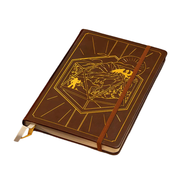 GlassStaff DnD 5e Leather Player Journal - Brown