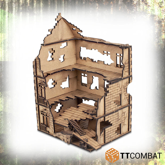 TTCombat - The City, Corner and Dilapidated Rowhouse Destroyed