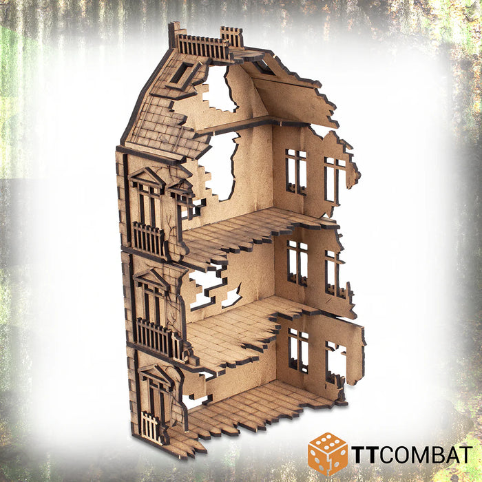 TTCombat - The City, Corner and Dilapidated Rowhouse Destroyed