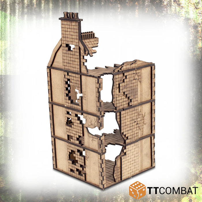 TTCombat - The City, Corner and Dilapidated Rowhouse Destroyed