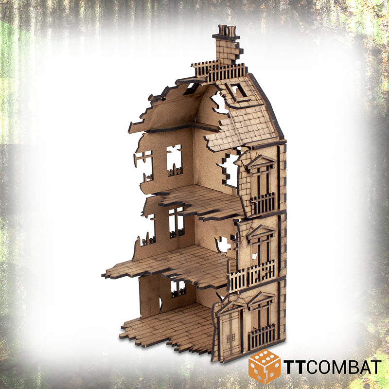 TTCombat - The City, Corner and Dilapidated Rowhouse Destroyed