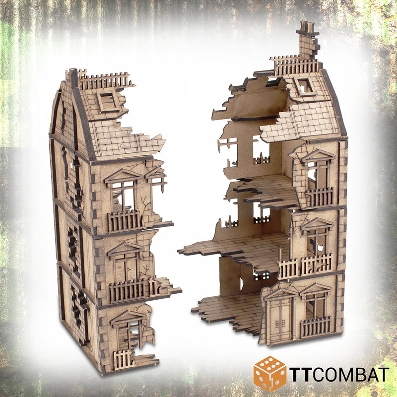 TTCombat - The City, Corner and Dilapidated Rowhouse Destroyed