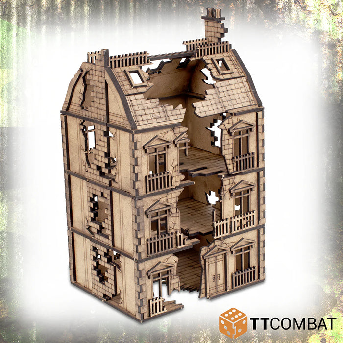 TTCombat - The City, Corner and Dilapidated Rowhouse Destroyed