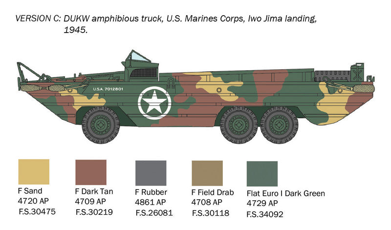 DUKW 2 1/2 ton GMC truck amphibious version "D-Day 80° Anniversary" 1:72