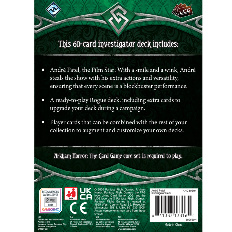 Arkham Horror LCG: André Patel Investigator Deck