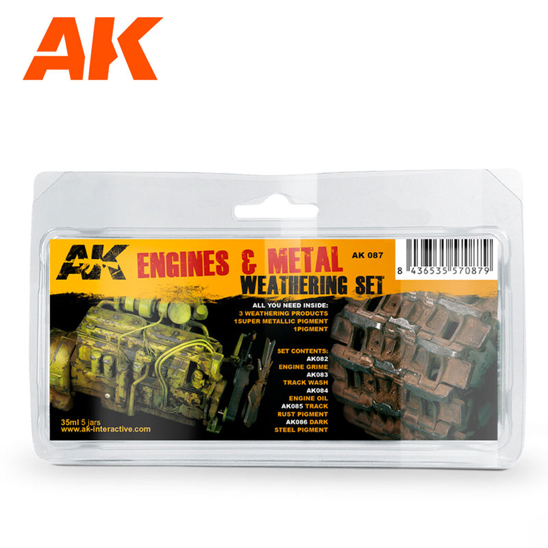 AK Interactive - Engines & Metal Weathering Set