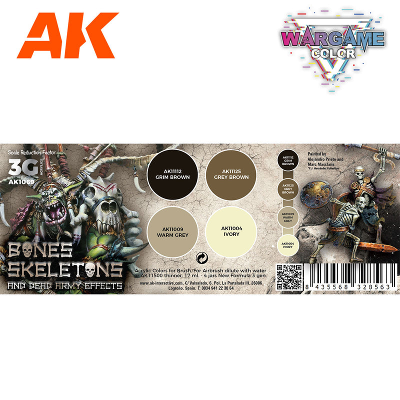 Wargame Color: Bones And Skeletons Set - 3rd Gen
