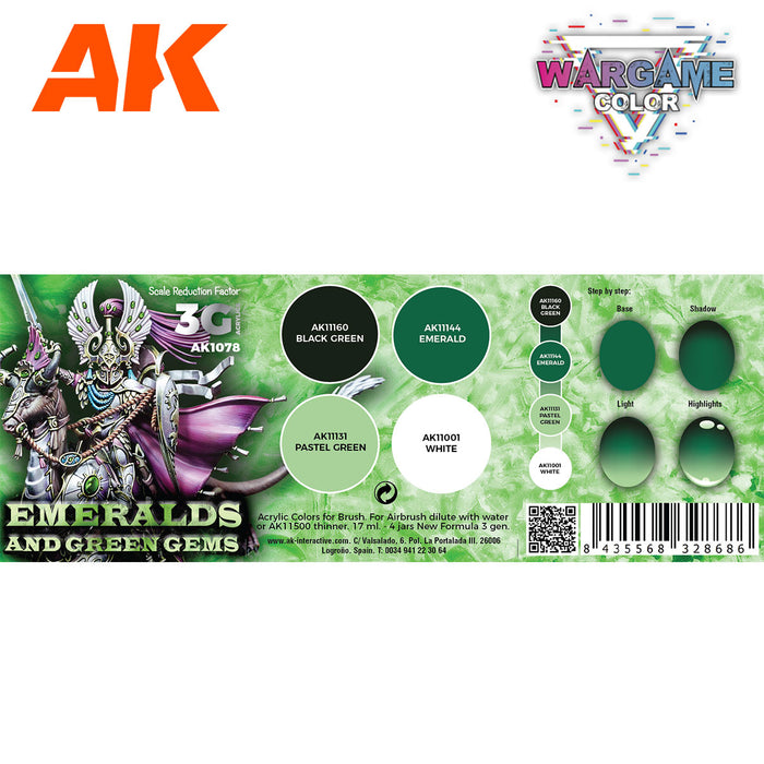 Wargame Color: Emeralds And Green Gems Set - 3rd Gen