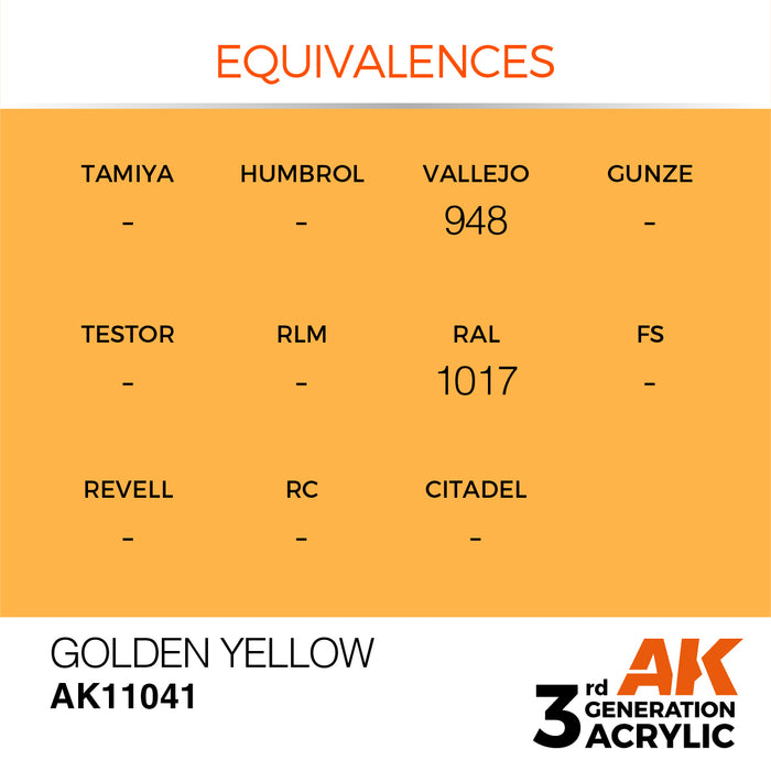 AK Interactive Golden Yellow - Standard - 17ml