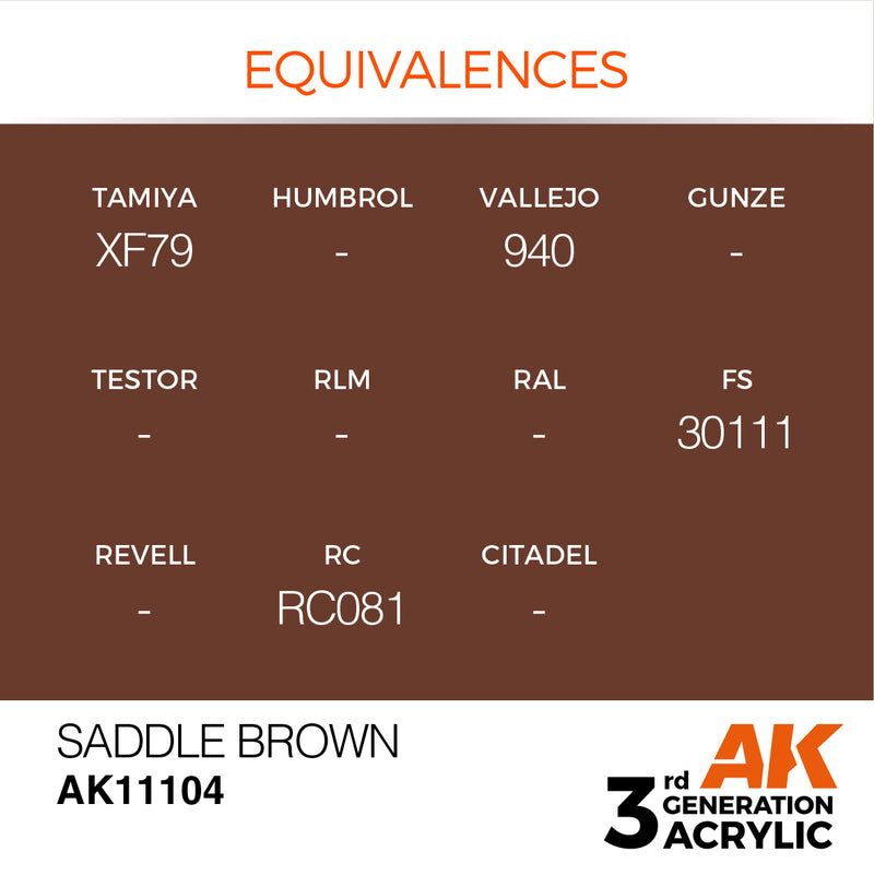 AK Interactive Saddle Brown - Standard - 17ml