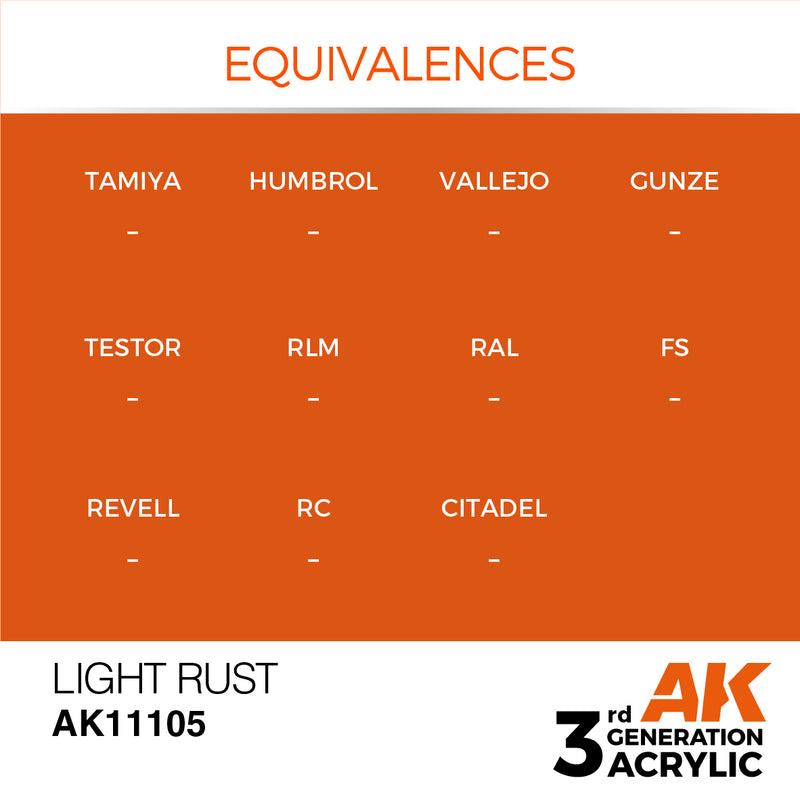AK Interactive Light Rust - Standard - 17ml
