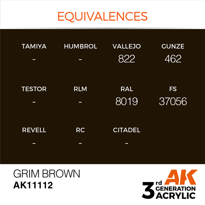 AK Interactive Grim Brown - Standard - 17ml