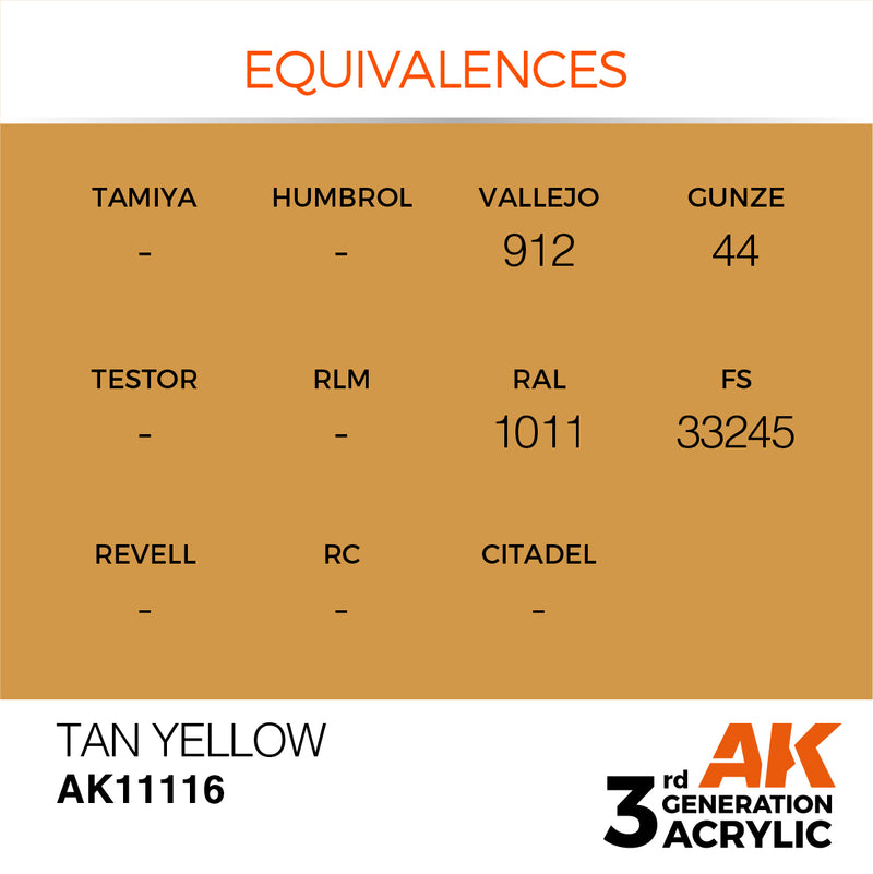 AK Interactive Tan Yellow - Standard - 17ml