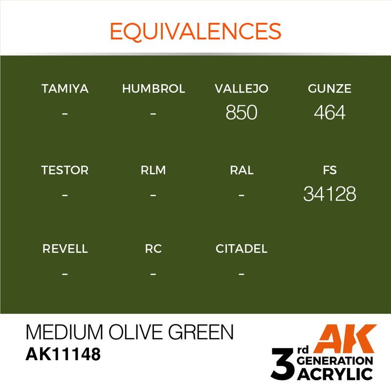 AK Interactive Medium Olive Green - Standard - 17ml