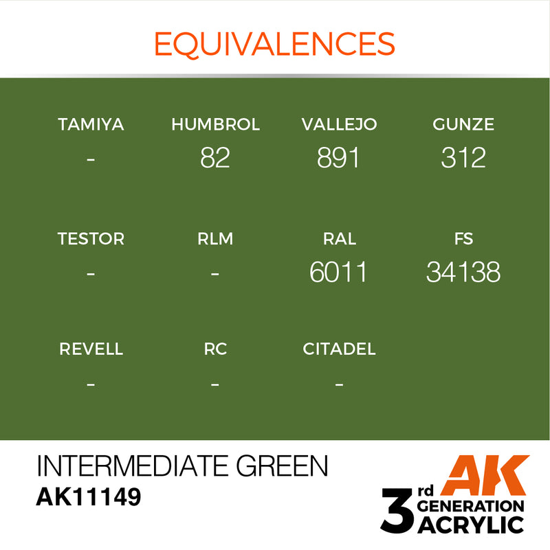 AK Interactive Intermediate Green - Standard - 17ml