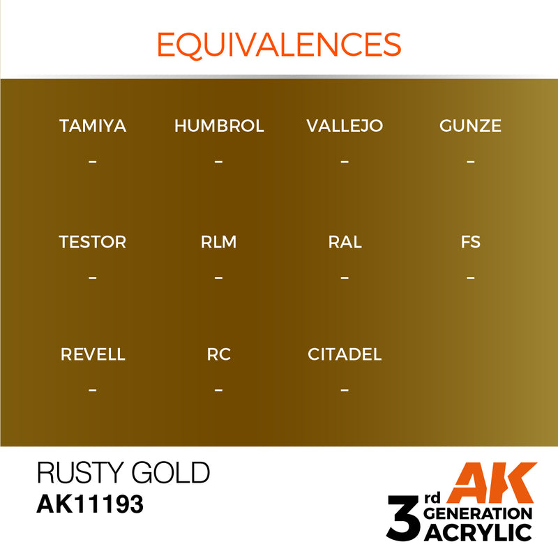 AK Interactive Rusty Gold - Metallic - 17ml