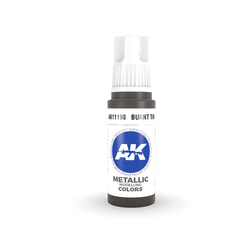 AK Interactive Burnt Tin - Metallic - 17ml