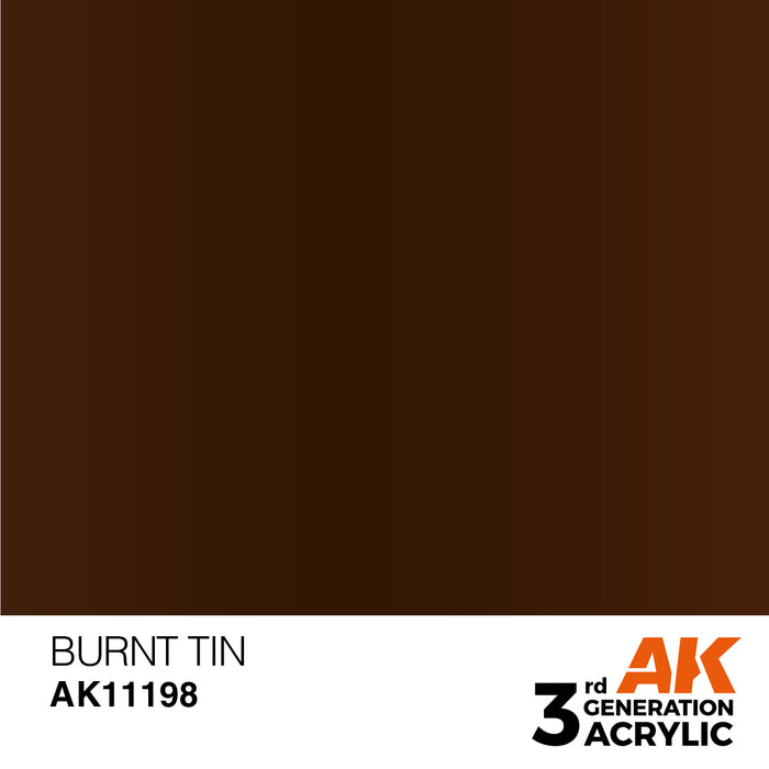 AK Interactive Burnt Tin - Metallic - 17ml
