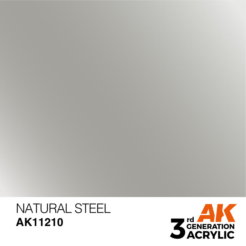 AK Interactive Natural Steel - Metallic - 17ml