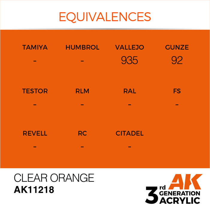 AK Interactive Clear Orange - Standard - 17ml