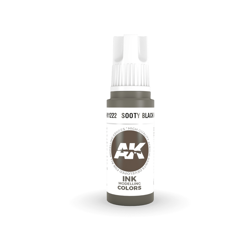 AK Interactive Sooty Black - Ink - 17ml