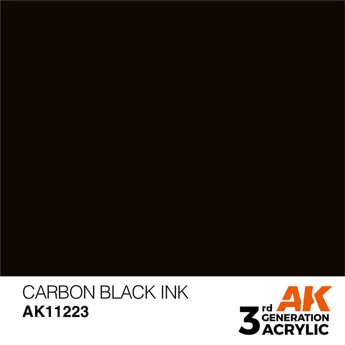 AK Interactive Carbon Black - Ink - 17ml