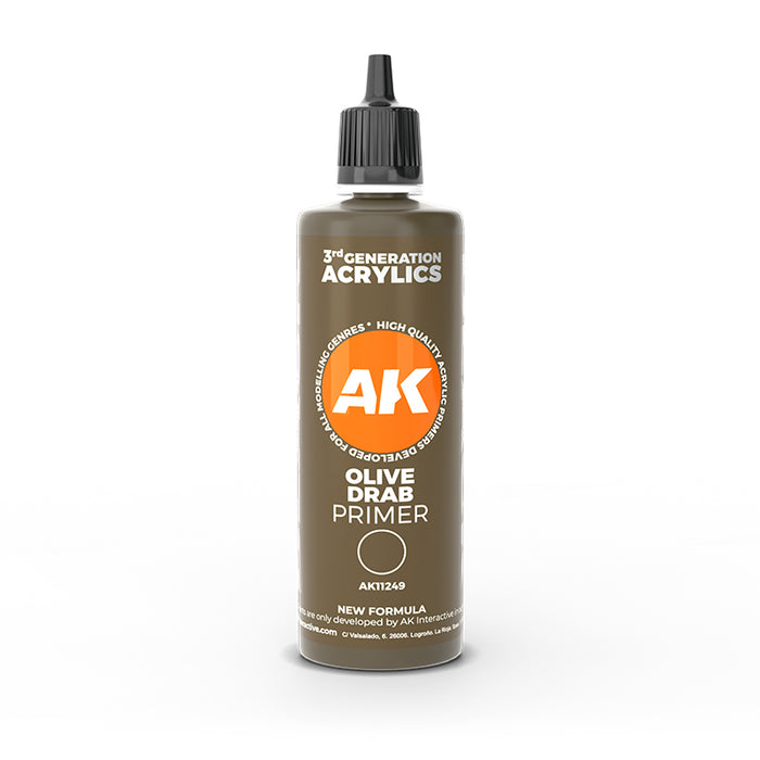 AK Interactive Primer - Olive Drab - 100ml