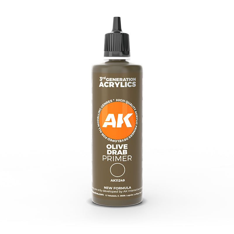 AK Interactive Primer - Olive Drab - 100ml