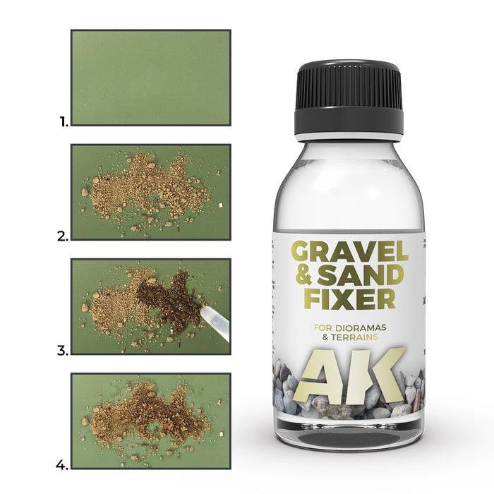 AK Interactive - Gravel and Sand Fixer - 100ml