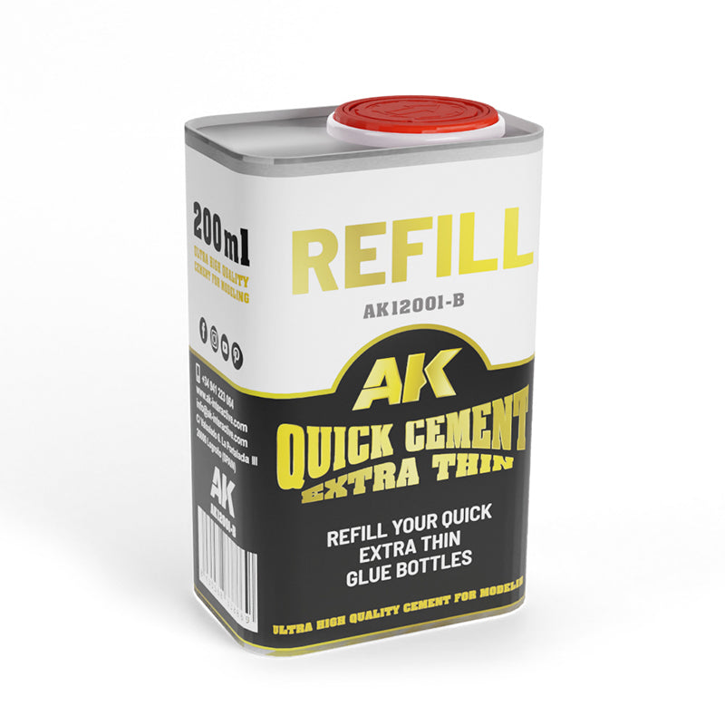 AK Quick Cement Extra Thin 200ml Refill