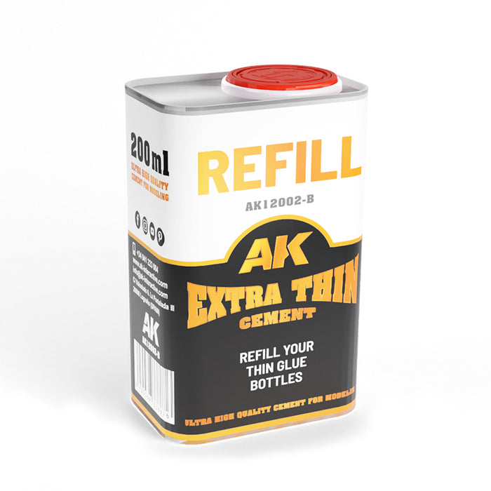 AK Extra Thin Cement 200ml Refill