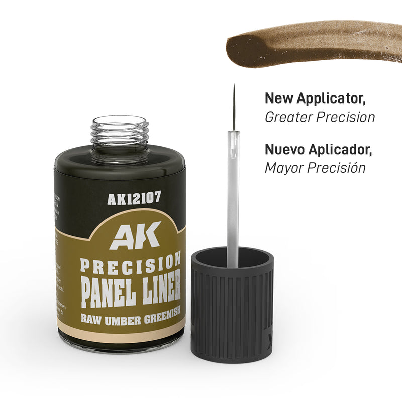 AK Interactive Precision Panel Liner - Raw Umber Greenish