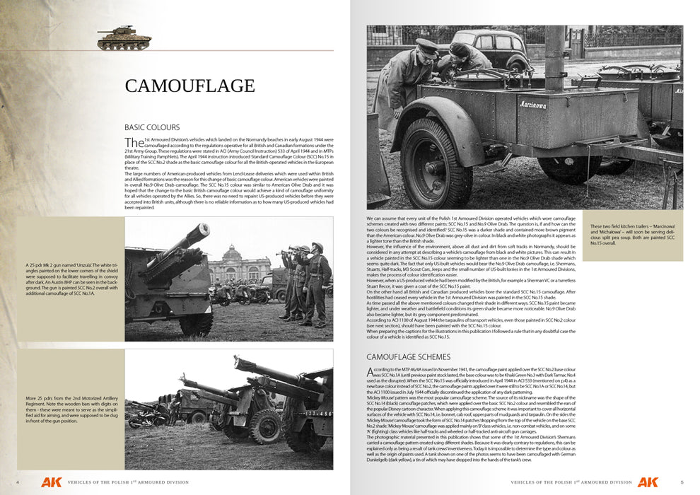 Vehicles of the Polish 1st Armoured Division - Camouflage Profile Guide