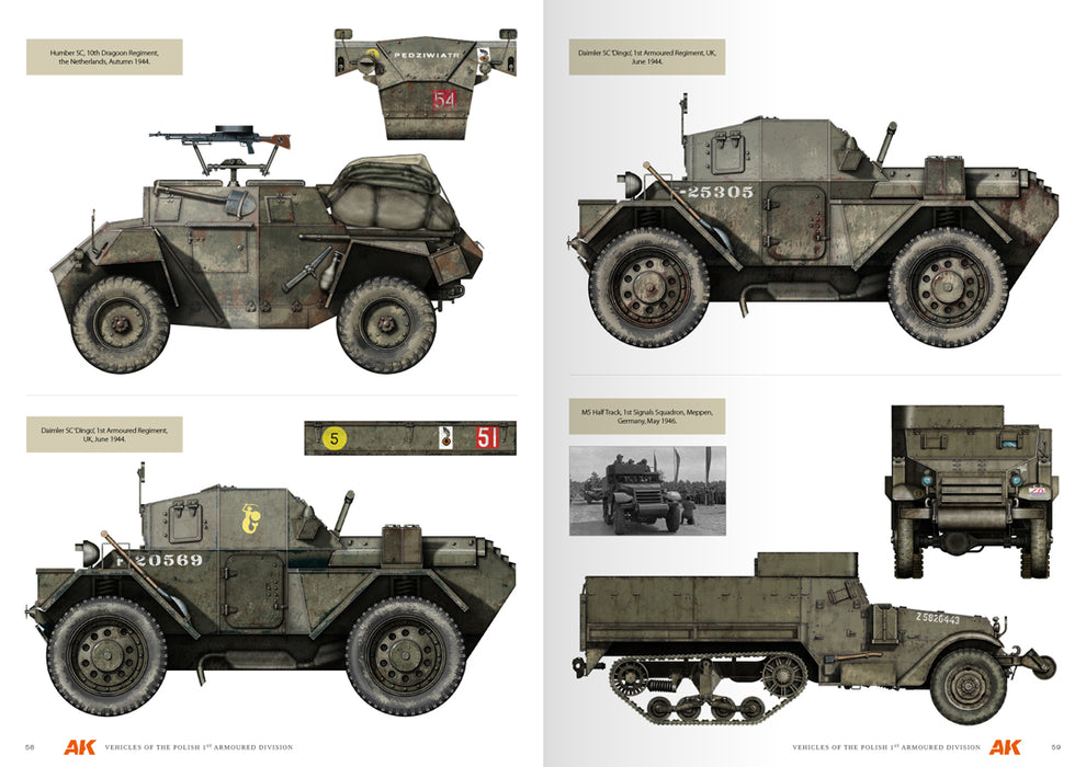 Vehicles of the Polish 1st Armoured Division - Camouflage Profile Guide