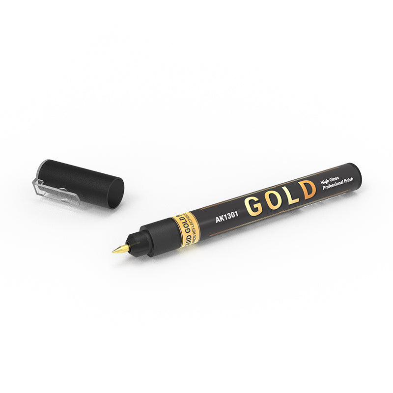 AK Interactive Metallic Liquid Marker - Gold