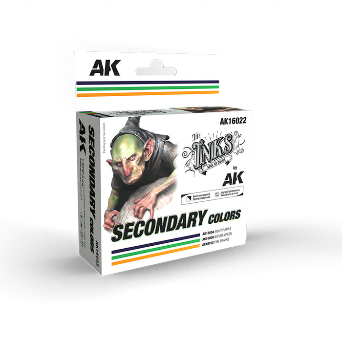 AK Interactive The Inks - Secondary Colours Set