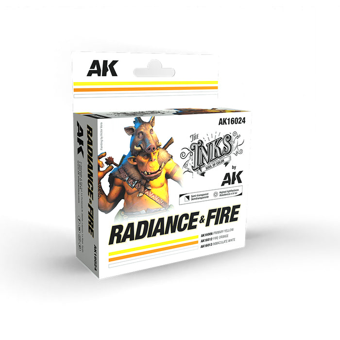 AK Interactive The Inks - Radiance & Fire Set