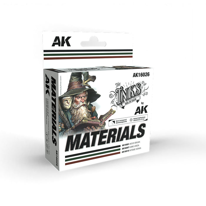 AK Interactive The Inks - Materials Set