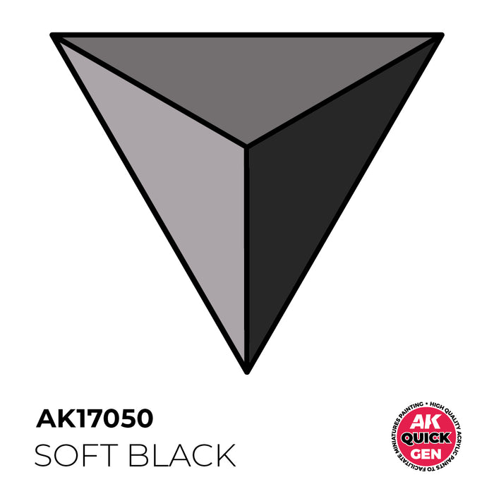 AK Interactive Quick Gen - Soft Black - 18ml