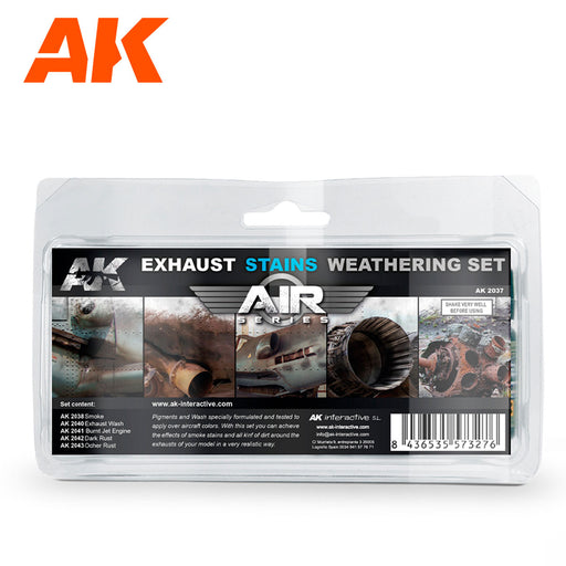 AK Interactive - Exhaust Stains Weathering Set (Air Series)