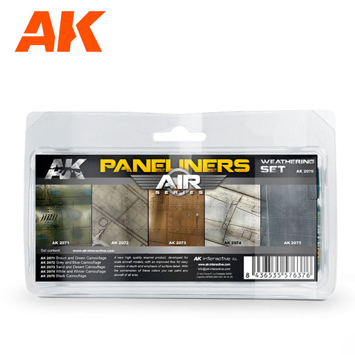 AK Interactive - Panel Liners Weathering Set (Air Series)