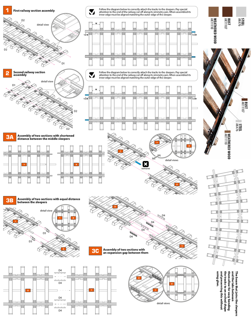 Double Railway Track Section 1:35