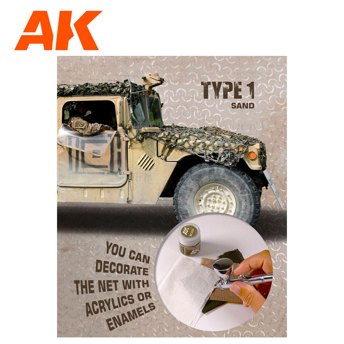 AK Interactive Camouflage Net - Sand Type 1