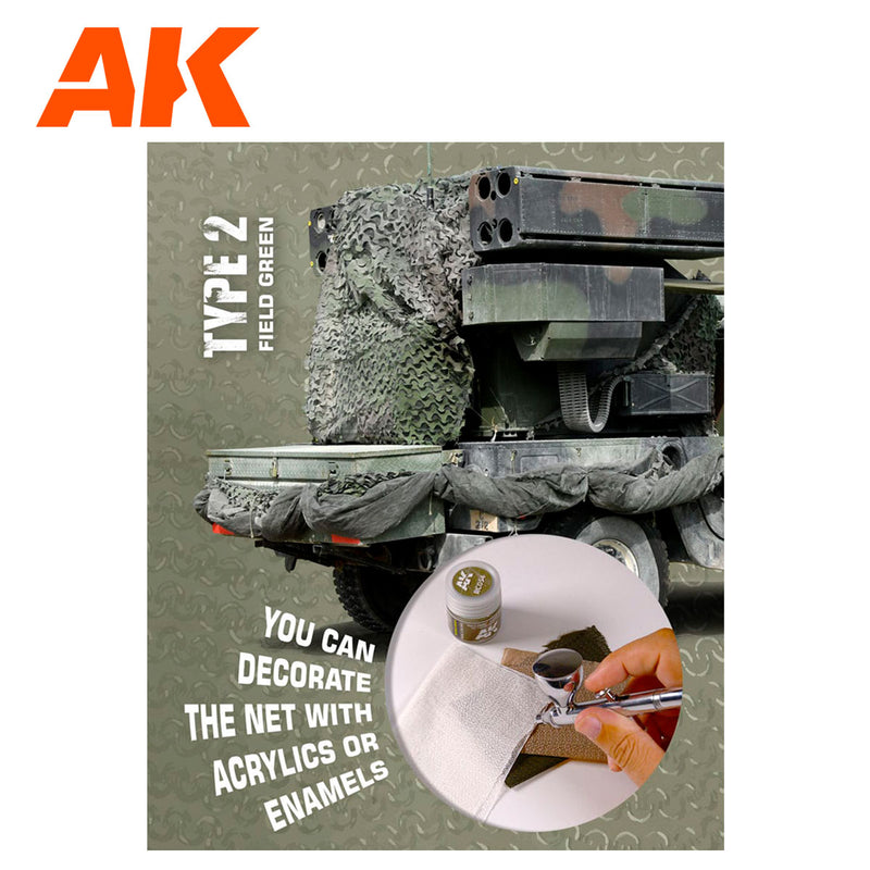 AK Interactive Camouflage Net - Field Green Type 2
