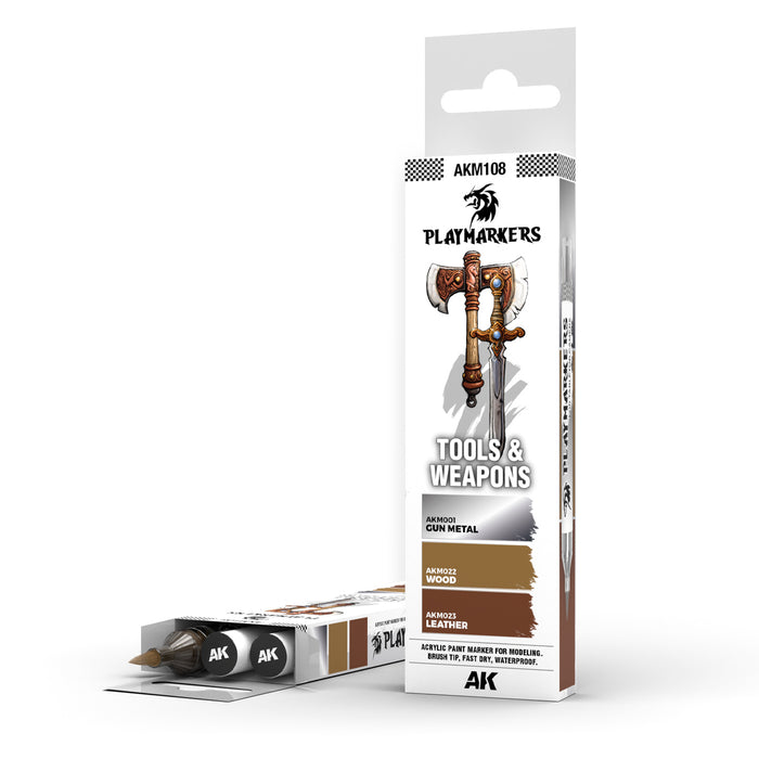 AK Interactive Playmarkers Set - Tools & Weapons