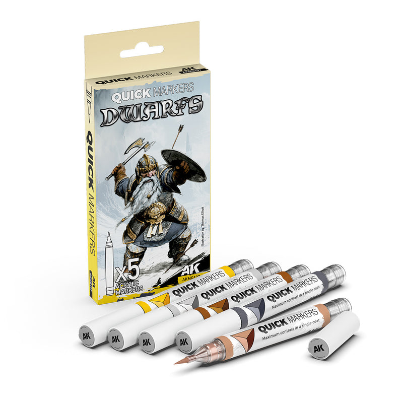AK Interactive Quick Markers Set - Dwarfs
