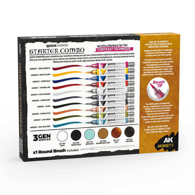 AK Interactive Starter Combo - Quick Markers and 3Gen Set