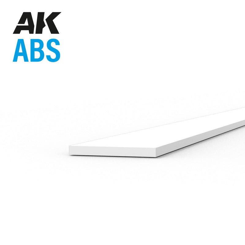 Plasticard Strip 3x350mm - 0.25mm Thickness (10 Strips)