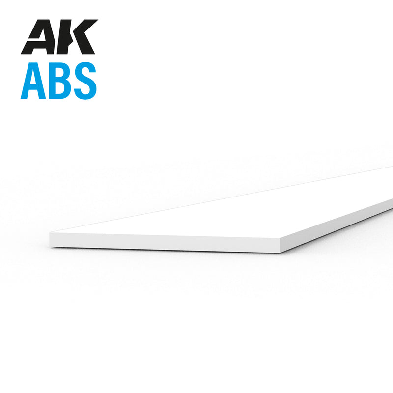 Plasticard Strip 5x350mm - 0.25mm Thickness (10 Strips)